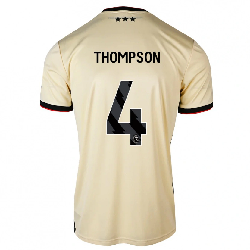 Danxen Børn Zak Thompson #4 Citronchiffon Sort Rød Udebane Spillertrøjer 2026/27 Trøje T-Shirt