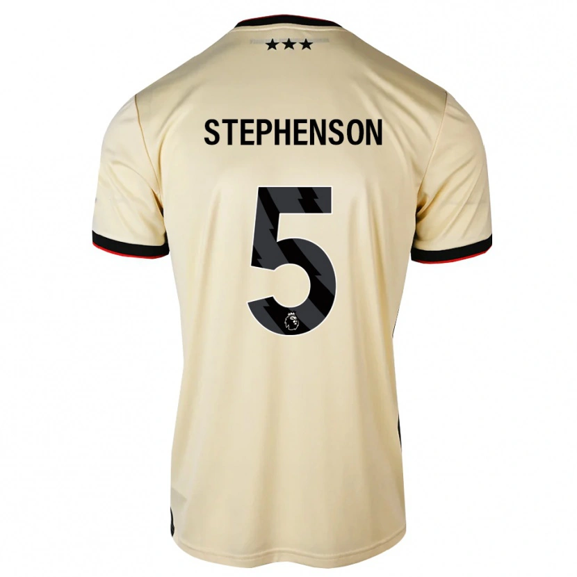 Danxen Børn Sean Stephenson #5 Citronchiffon Sort Rød Udebane Spillertrøjer 2026/27 Trøje T-Shirt