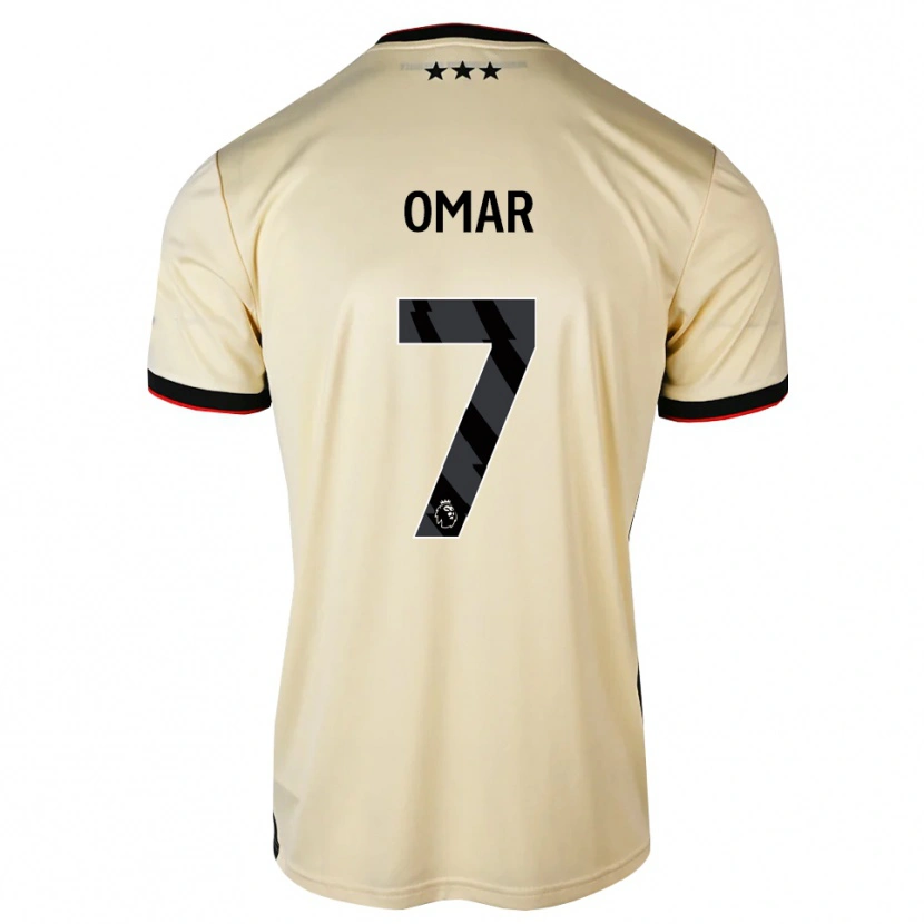 Danxen Børn Ahmed Omar #7 Citronchiffon Sort Rød Udebane Spillertrøjer 2026/27 Trøje T-Shirt