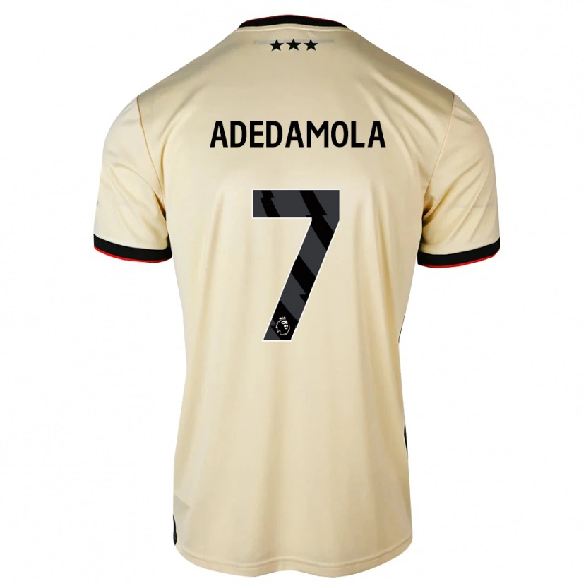 Danxen Børn Joel Adedamola #7 Citronchiffon Sort Rød Udebane Spillertrøjer 2026/27 Trøje T-Shirt