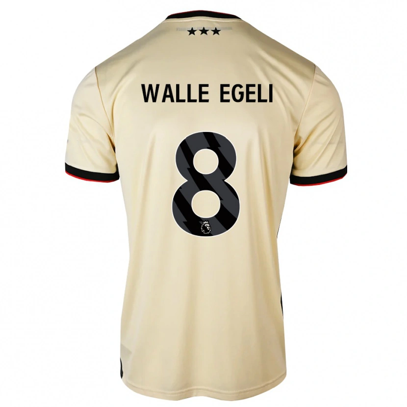 Danxen Børn Sindre Walle Egeli #8 Citronchiffon Sort Rød Udebane Spillertrøjer 2026/27 Trøje T-Shirt