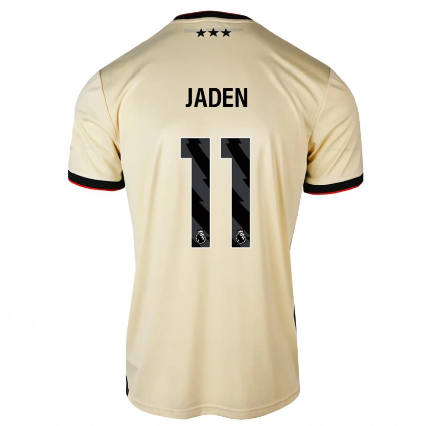 Danxen Børn Jaden Philogene #11 Citronchiffon Sort Rød Udebane Spillertrøjer 2026/27 Trøje T-Shirt