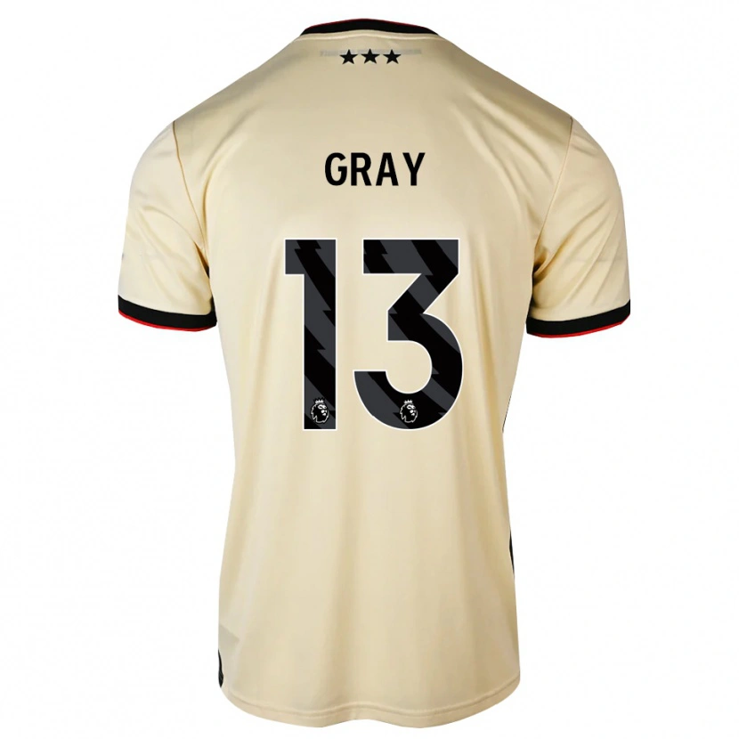 Danxen Børn Henry Gray #13 Citronchiffon Sort Rød Udebane Spillertrøjer 2026/27 Trøje T-Shirt