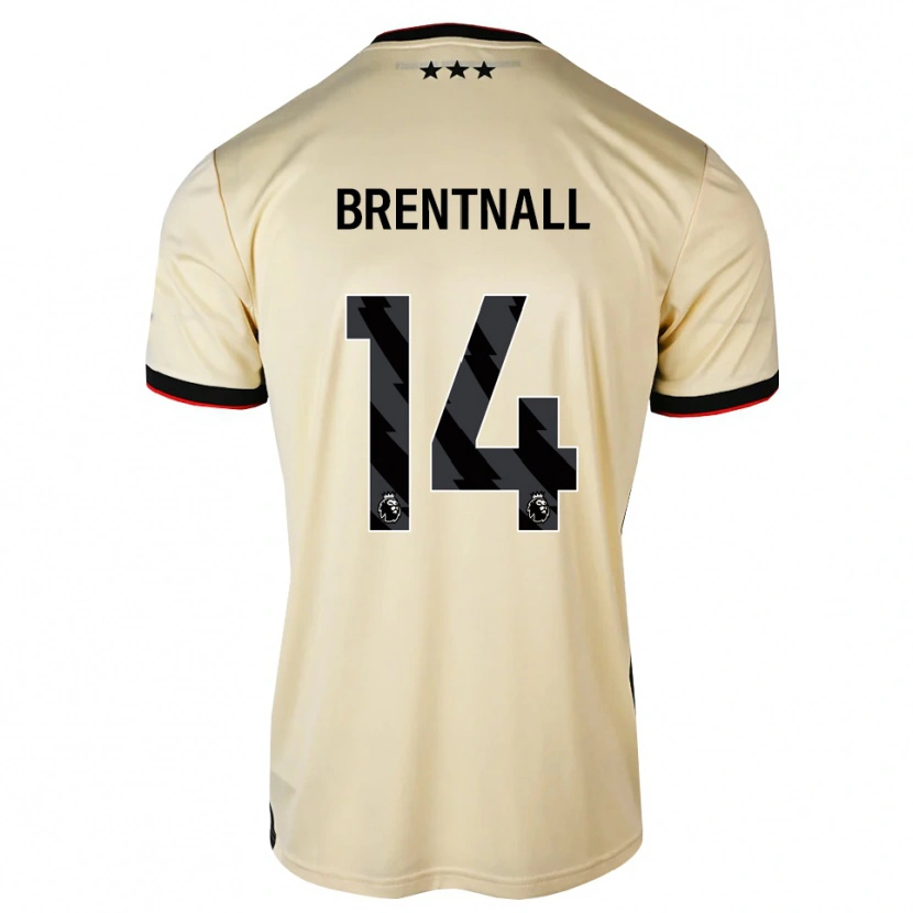 Danxen Børn James Brentnall #14 Citronchiffon Sort Rød Udebane Spillertrøjer 2026/27 Trøje T-Shirt