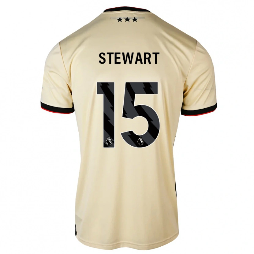 Danxen Børn Callum Stewart #15 Citronchiffon Sort Rød Udebane Spillertrøjer 2026/27 Trøje T-Shirt