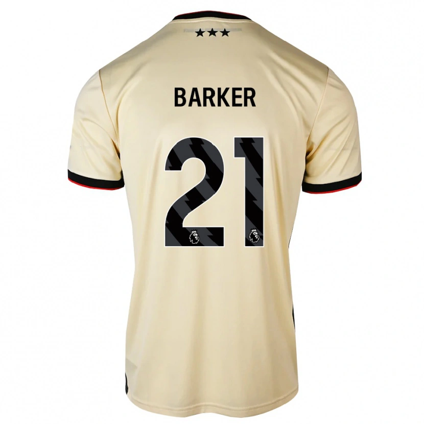 Danxen Børn Maisy Barker #21 Citronchiffon Sort Rød Udebane Spillertrøjer 2026/27 Trøje T-Shirt