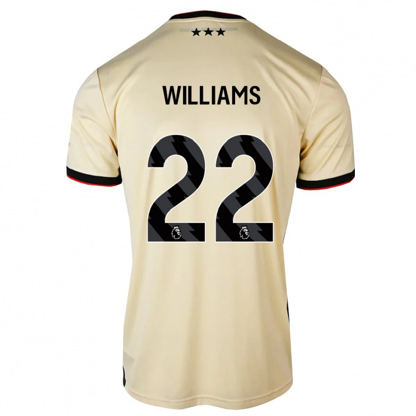 Danxen Børn Evie Williams #22 Citronchiffon Sort Rød Udebane Spillertrøjer 2026/27 Trøje T-Shirt