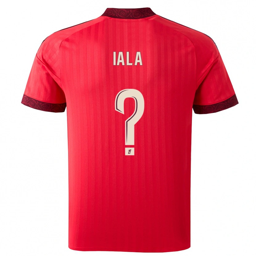 Danxen Børn Celestino Iala #0 Burgunderrød Rød Hvid Udebane Spillertrøjer 2026/27 Trøje T-Shirt