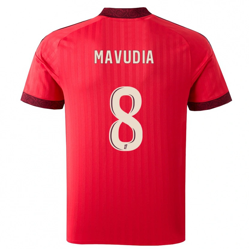 Danxen Børn Billy-Paul Mavudia #8 Burgunderrød Rød Hvid Udebane Spillertrøjer 2026/27 Trøje T-Shirt