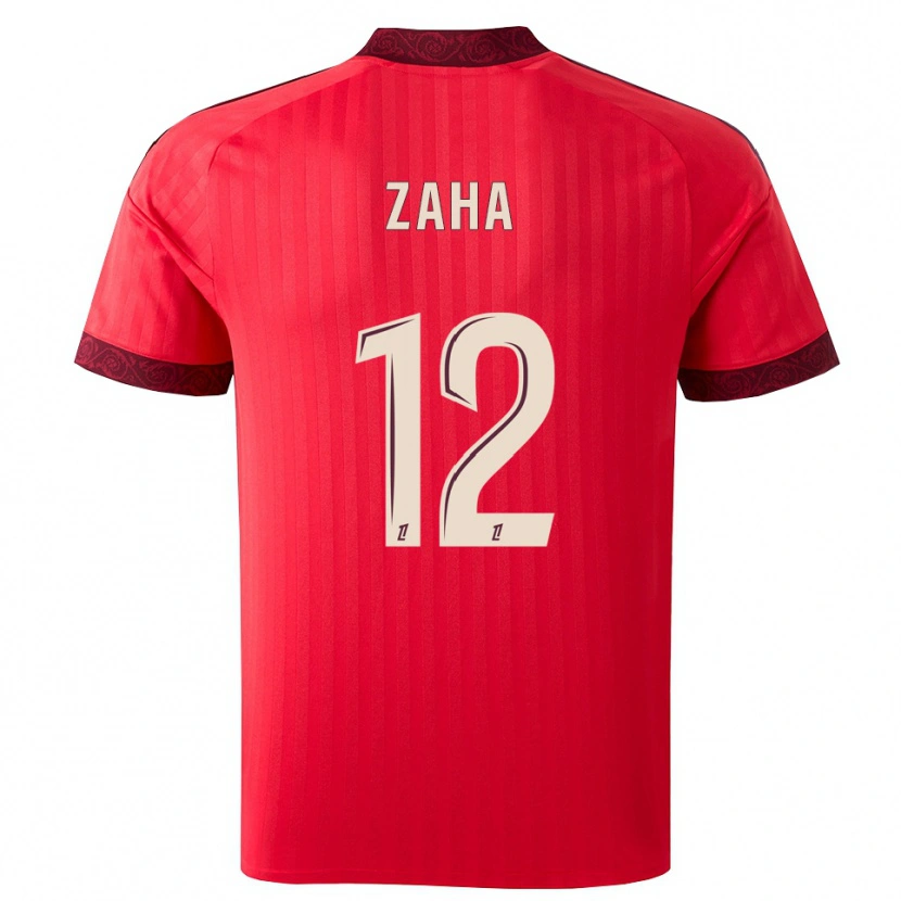 Danxen Børn Wilfried Zaha #12 Burgunderrød Rød Hvid Udebane Spillertrøjer 2026/27 Trøje T-Shirt