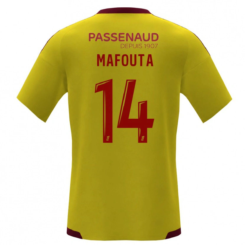 Danxen Børn Louis Mafouta #14 Gul Rød Grøn Udebane Spillertrøjer 2026/27 Trøje T-Shirt