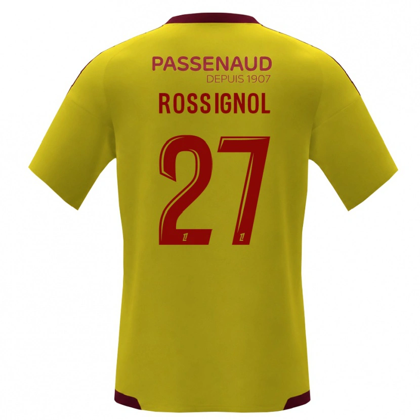 Danxen Børn Martin Rossignol #27 Gul Rød Grøn Udebane Spillertrøjer 2026/27 Trøje T-Shirt