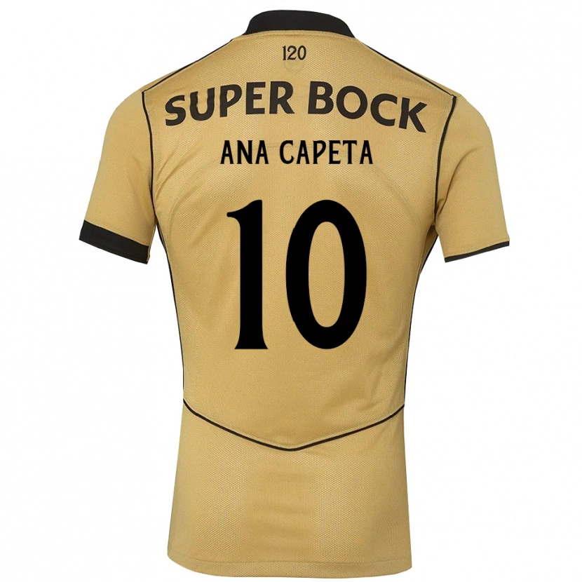 Danxen Børn Ana Capeta #10 Gyldengul Sort Udebane Spillertrøjer 2026/27 Trøje T-Shirt