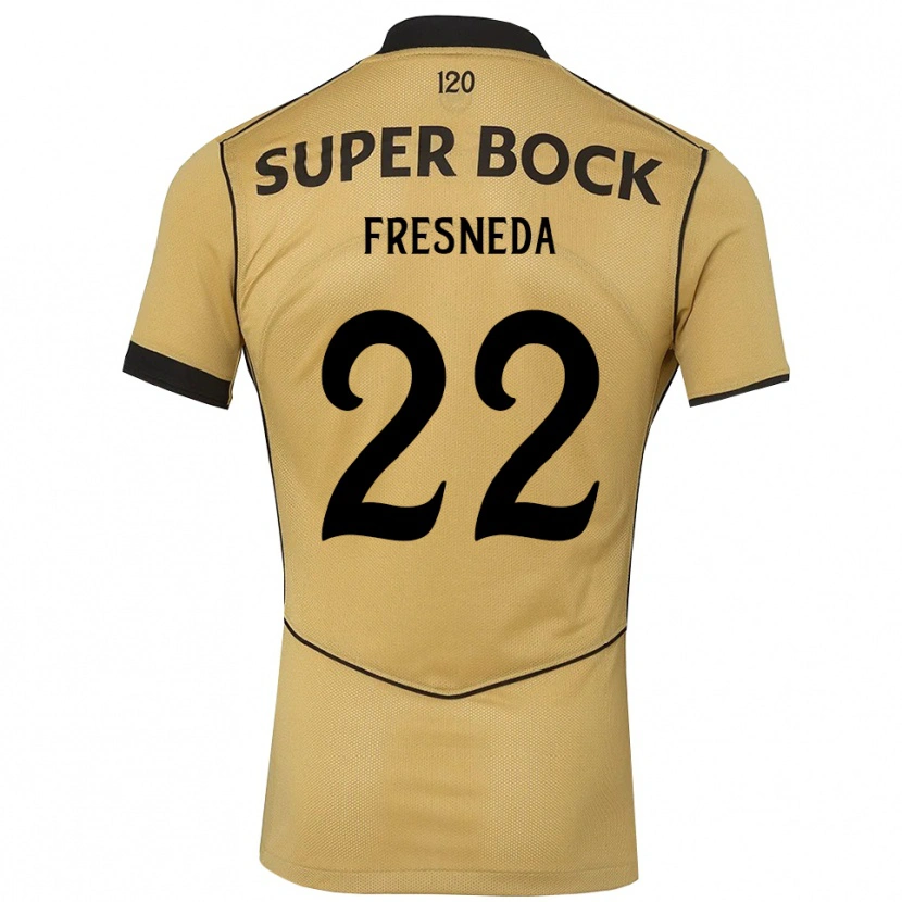Danxen Børn Iván Fresneda #22 Gyldengul Sort Udebane Spillertrøjer 2026/27 Trøje T-Shirt