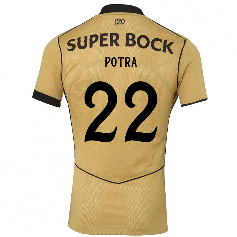 Danxen Børn Catarina Sofia Branco Potra #22 Gyldengul Sort Udebane Spillertrøjer 2026/27 Trøje T-Shirt