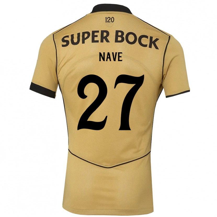 Danxen Børn Matilde Nave #27 Gyldengul Sort Udebane Spillertrøjer 2026/27 Trøje T-Shirt
