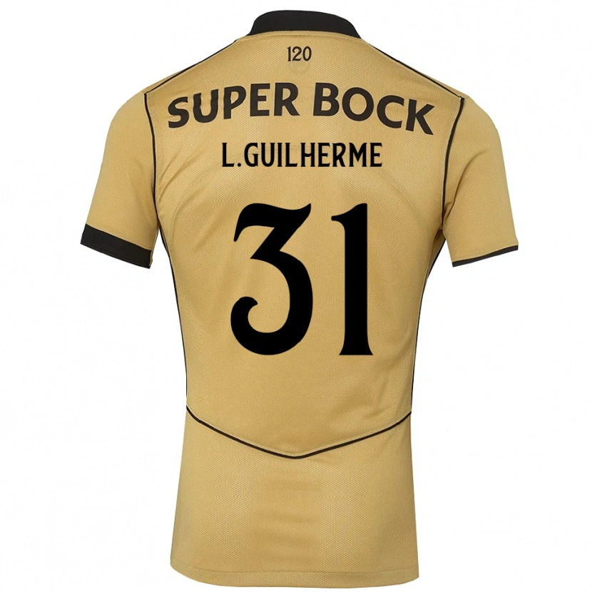 Danxen Børn Luís Guilherme #31 Gyldengul Sort Udebane Spillertrøjer 2026/27 Trøje T-Shirt