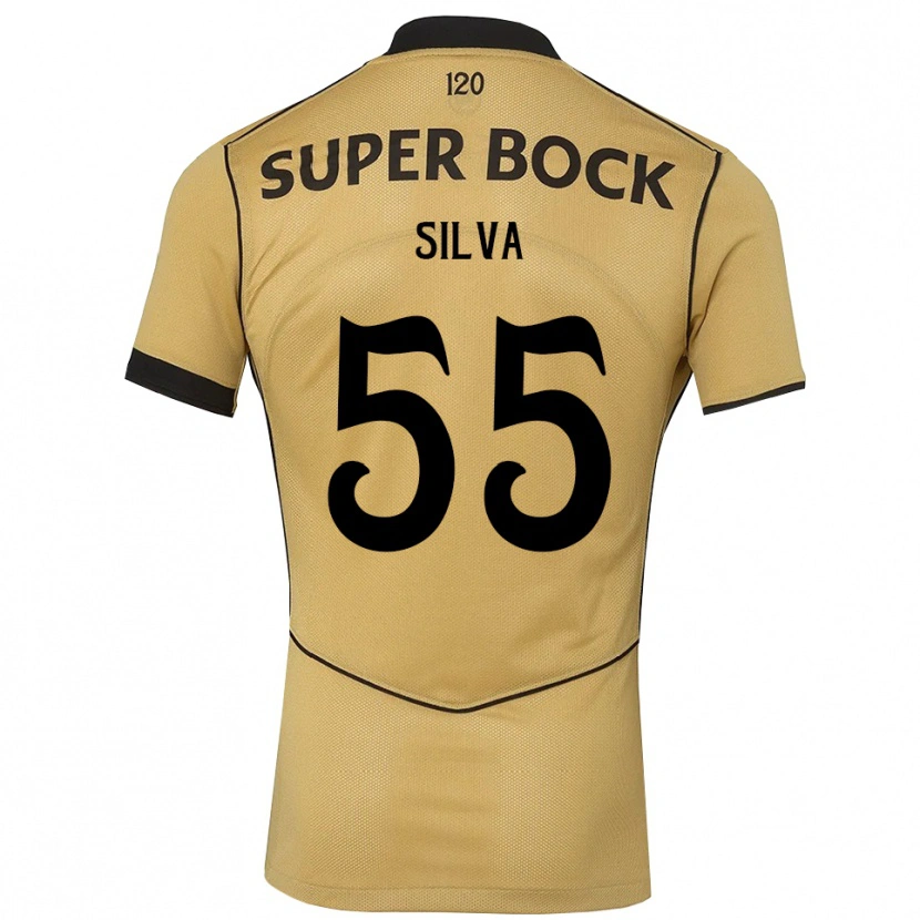 Danxen Børn José Silva #55 Gyldengul Sort Udebane Spillertrøjer 2026/27 Trøje T-Shirt