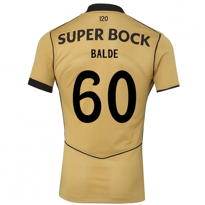 Danxen Børn Amadu Baldé #60 Gyldengul Sort Udebane Spillertrøjer 2026/27 Trøje T-Shirt