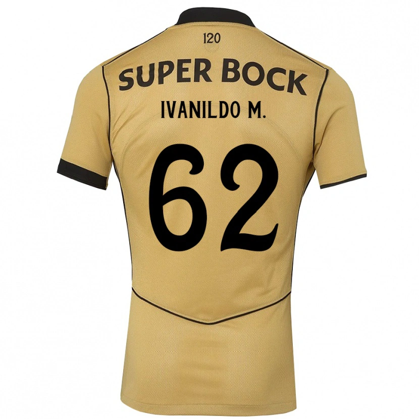 Danxen Børn Ivanildo Da Silva Mendes #62 Gyldengul Sort Udebane Spillertrøjer 2026/27 Trøje T-Shirt