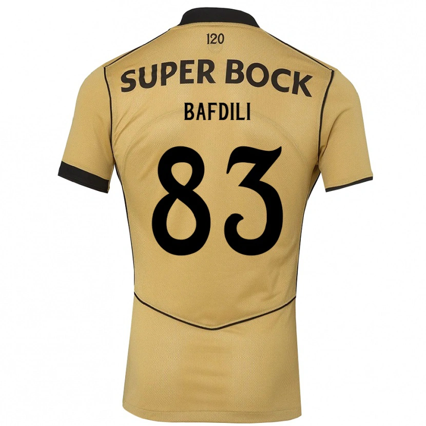 Danxen Børn Zaïd Bafdili #83 Gyldengul Sort Udebane Spillertrøjer 2026/27 Trøje T-Shirt