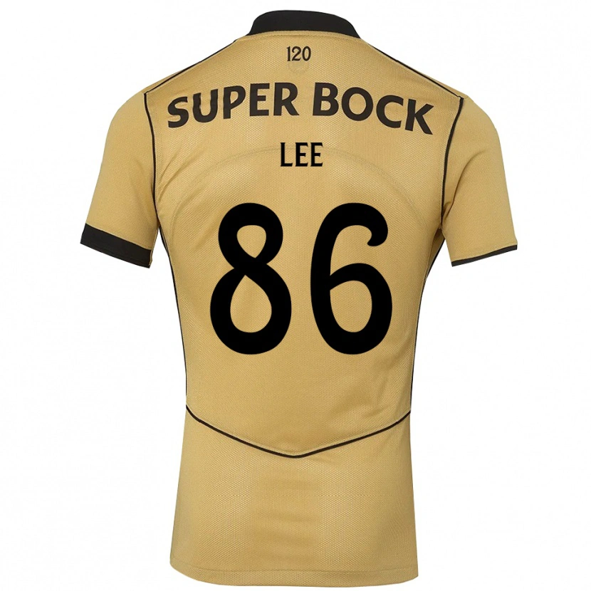 Danxen Børn Afonso Lee #86 Gyldengul Sort Udebane Spillertrøjer 2026/27 Trøje T-Shirt