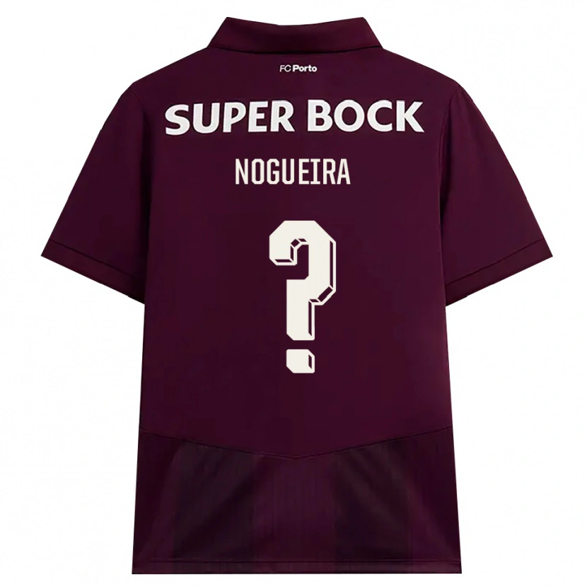 Danxen Børn Duarte Nogueira #0 Vinrød Hvid Udebane Spillertrøjer 2026/27 Trøje T-Shirt