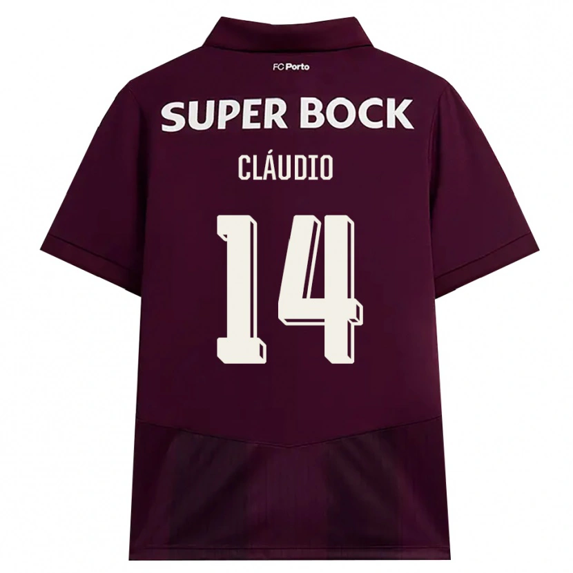 Danxen Børn Cláudio Ramos #14 Vinrød Hvid Udebane Spillertrøjer 2026/27 Trøje T-Shirt
