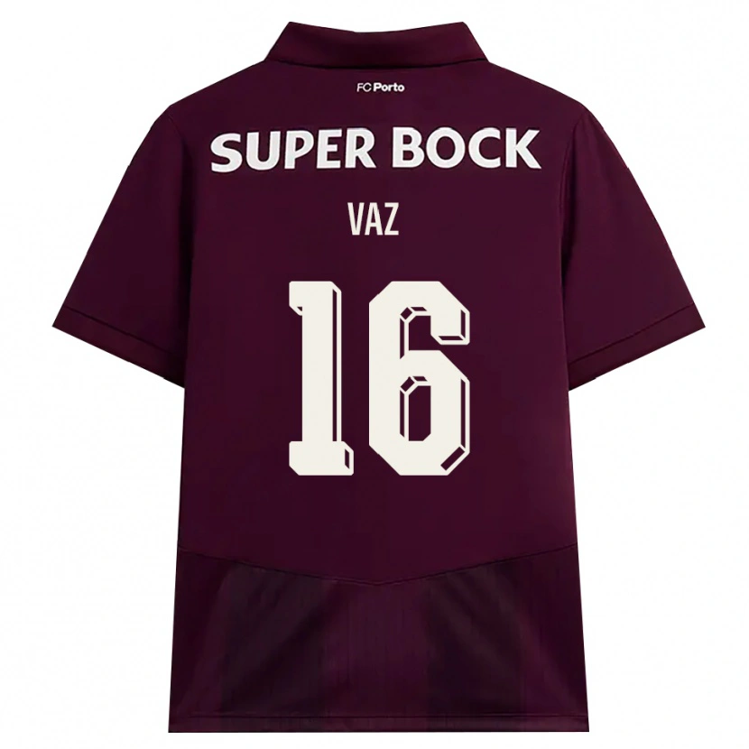Danxen Børn Matilde Vaz #16 Vinrød Hvid Udebane Spillertrøjer 2026/27 Trøje T-Shirt