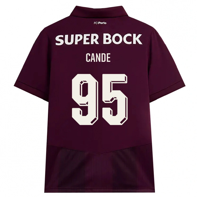 Danxen Børn Anhá Cande #95 Vinrød Hvid Udebane Spillertrøjer 2026/27 Trøje T-Shirt