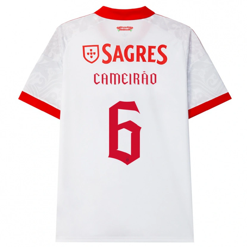 Danxen Børn Beatriz Cameirão #6 Hvid Rød Gul Udebane Spillertrøjer 2026/27 Trøje T-Shirt