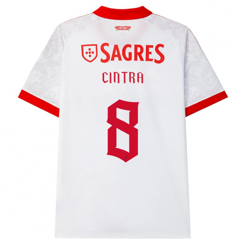 Danxen Børn Marta Cintra #8 Hvid Rød Gul Udebane Spillertrøjer 2026/27 Trøje T-Shirt