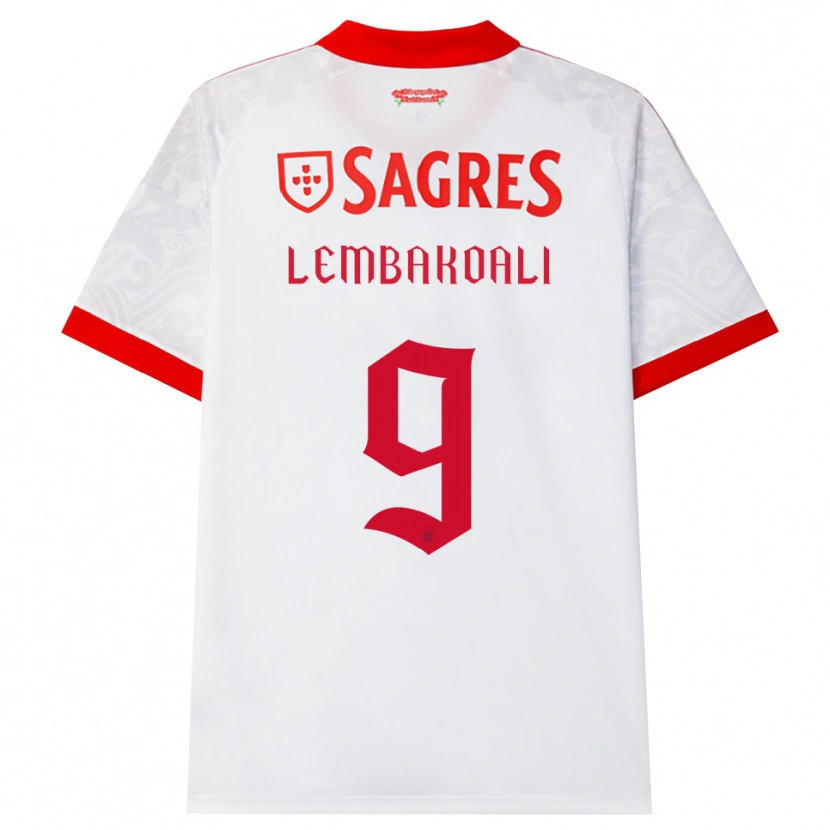 Danxen Børn Alan Lembakoali #9 Hvid Rød Gul Udebane Spillertrøjer 2026/27 Trøje T-Shirt