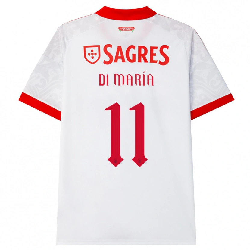 Danxen Børn Angel Di Maria #11 Hvid Rød Gul Udebane Spillertrøjer 2026/27 Trøje T-Shirt