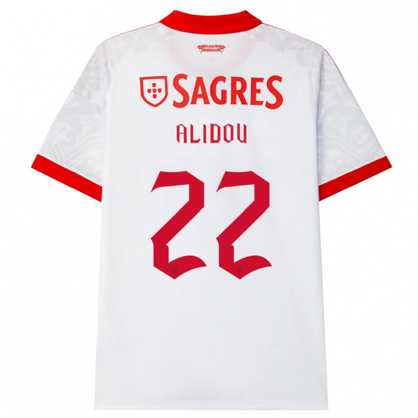 Danxen Børn Marie-Yasmine Alidou #22 Hvid Rød Gul Udebane Spillertrøjer 2026/27 Trøje T-Shirt
