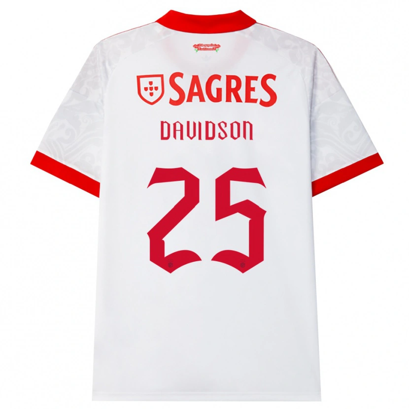 Danxen Børn Chandra Davidson #25 Hvid Rød Gul Udebane Spillertrøjer 2026/27 Trøje T-Shirt