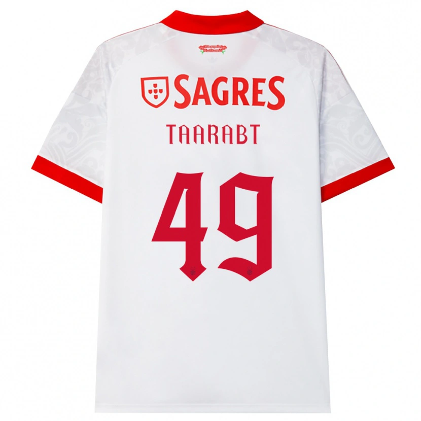 Danxen Børn Adel Taarabt #49 Hvid Rød Gul Udebane Spillertrøjer 2026/27 Trøje T-Shirt