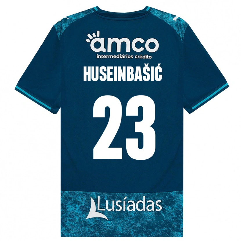Danxen Børn Denis Huseinbasic #23 Mørkskifergrå Mellemturkis Udebane Spillertrøjer 2026/27 Trøje T-Shirt