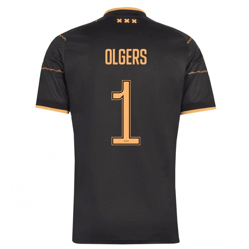 Danxen Børn Guus Olgers #1 Sort Orange Udebane Spillertrøjer 2026/27 Trøje T-Shirt