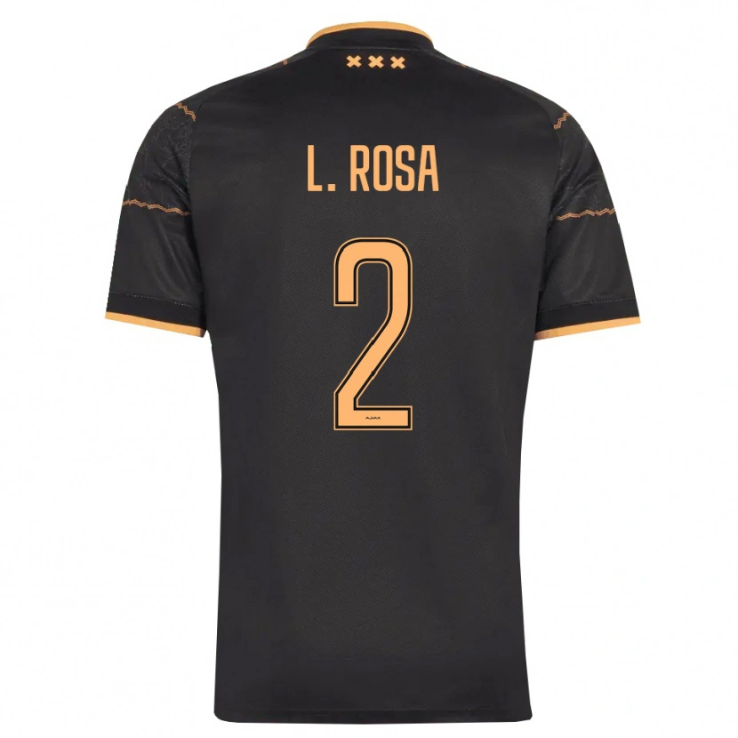 Danxen Børn Lucas Rosa #2 Sort Orange Udebane Spillertrøjer 2026/27 Trøje T-Shirt
