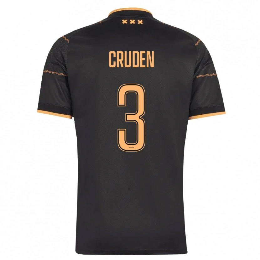 Danxen Børn Joeri Cruden #3 Sort Orange Udebane Spillertrøjer 2026/27 Trøje T-Shirt