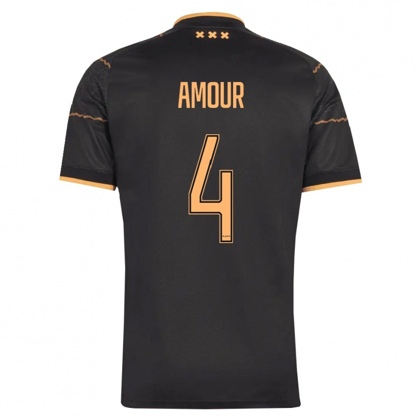 Danxen Børn Jahyendrow Amour #4 Sort Orange Udebane Spillertrøjer 2026/27 Trøje T-Shirt