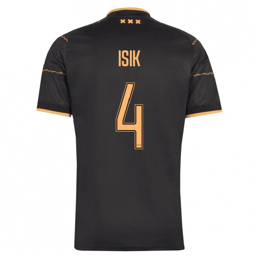 Danxen Børn Enes Işık #4 Sort Orange Udebane Spillertrøjer 2026/27 Trøje T-Shirt
