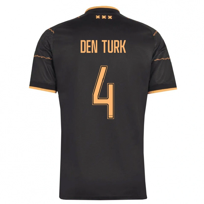 Danxen Børn Deau Den Turk #4 Sort Orange Udebane Spillertrøjer 2026/27 Trøje T-Shirt