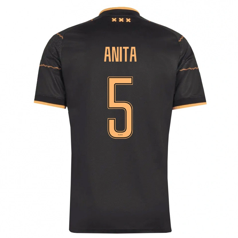 Danxen Børn Vurnon Anita #5 Sort Orange Udebane Spillertrøjer 2026/27 Trøje T-Shirt