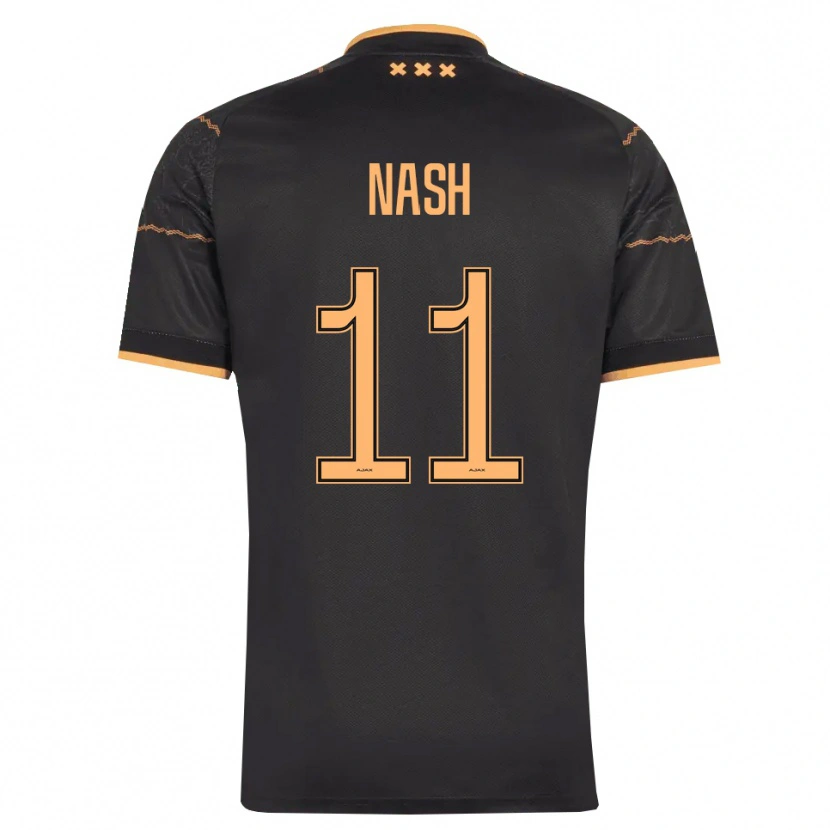 Danxen Børn Pharell Nash #11 Sort Orange Udebane Spillertrøjer 2026/27 Trøje T-Shirt