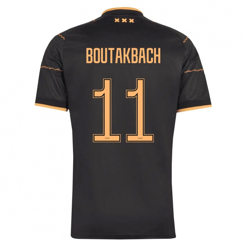 Danxen Børn Massin Boutakbach #11 Sort Orange Udebane Spillertrøjer 2026/27 Trøje T-Shirt