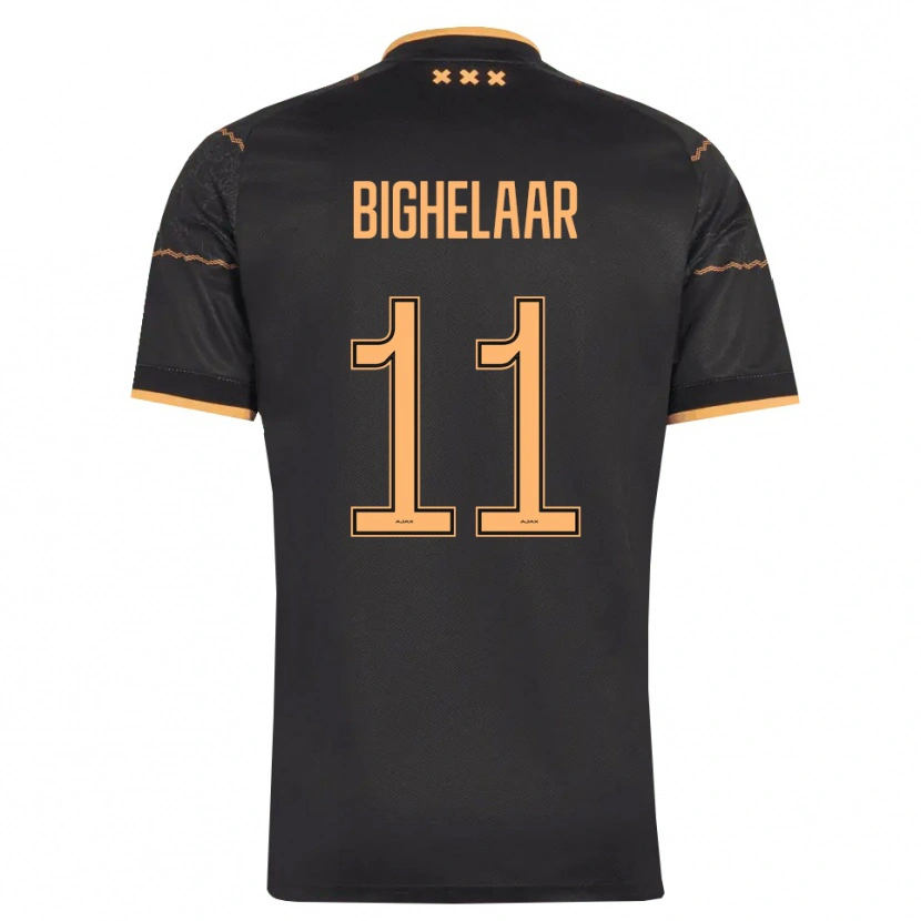 Danxen Børn Marjolijn Van Den Bighelaar #11 Sort Orange Udebane Spillertrøjer 2026/27 Trøje T-Shirt