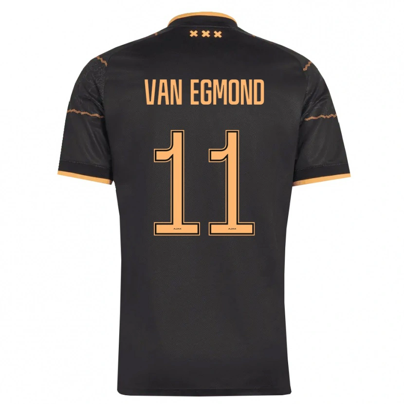 Danxen Børn Bo Van Egmond #11 Sort Orange Udebane Spillertrøjer 2026/27 Trøje T-Shirt