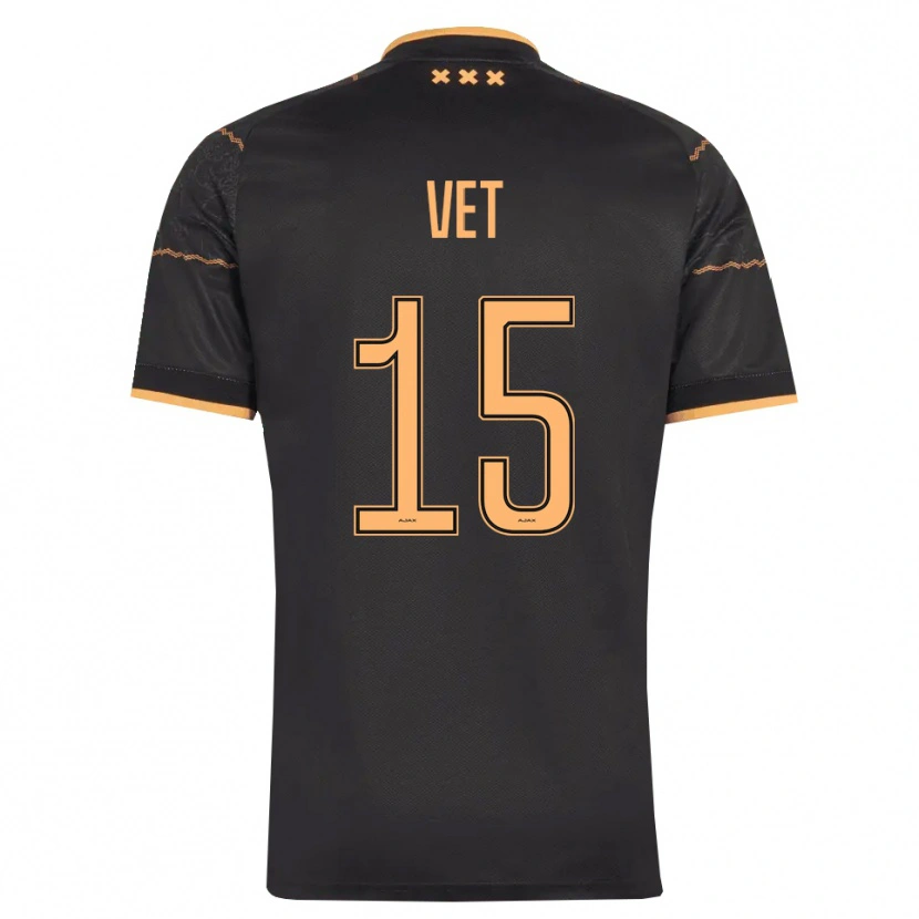 Danxen Børn Javier Vet #15 Sort Orange Udebane Spillertrøjer 2026/27 Trøje T-Shirt